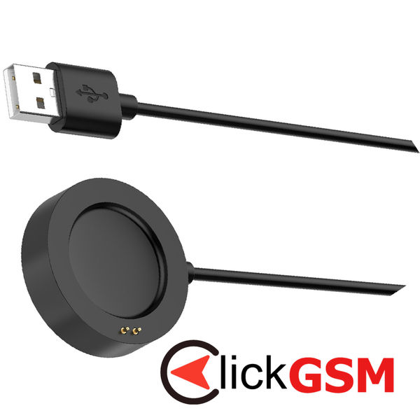 Techsuit - SmartWatch Wireless Charging Cable (TXC5) - for Xiaomi Watch H1/2 Pro/S2, USB, 5W with Desk Holder - Black