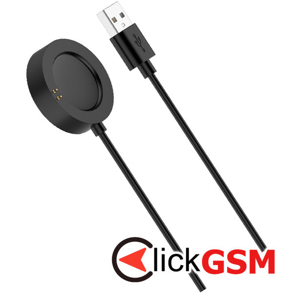 Techsuit - SmartWatch Wireless Charging Cable (TXC5) - for Xiaomi Watch H1/2 Pro/S2, USB, 5W with Desk Holder - Black