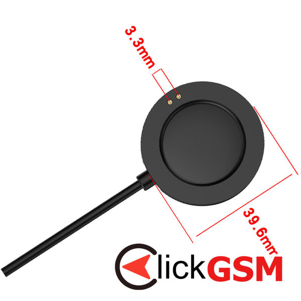 Techsuit - SmartWatch Wireless Charging Cable (TXC5) - for Xiaomi Watch H1/2 Pro/S2, USB, 5W with Desk Holder - Black