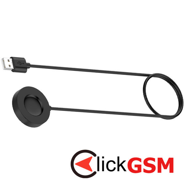 Techsuit - SmartWatch Wireless Charging Cable (TXC6) - for Xiaomi Watch S1 Pro, USB, 4W with Desk Holder - Black