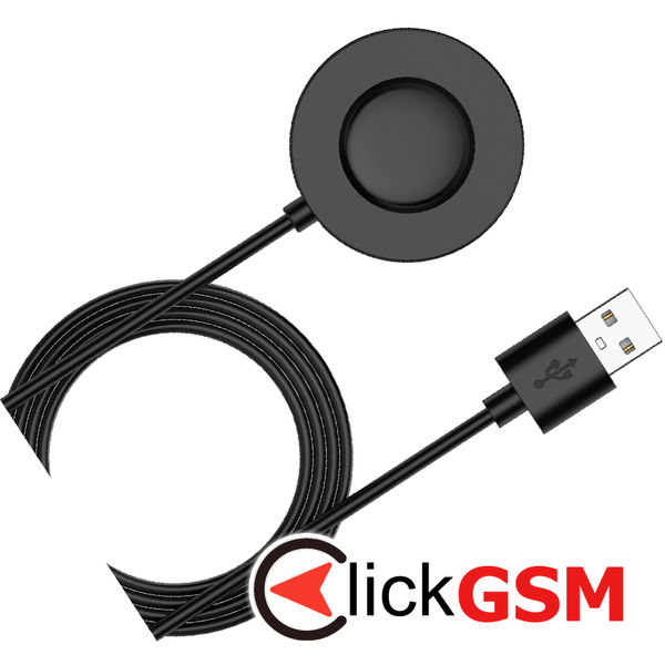 Techsuit - SmartWatch Wireless Charging Cable (TXC6) - for Xiaomi Watch S1 Pro, USB, 4W with Desk Holder - Black