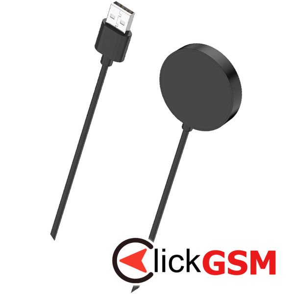 Techsuit - SmartWatch Wireless Charging Cable (TXC6) - for Xiaomi Watch S1 Pro, USB, 4W with Desk Holder - Black