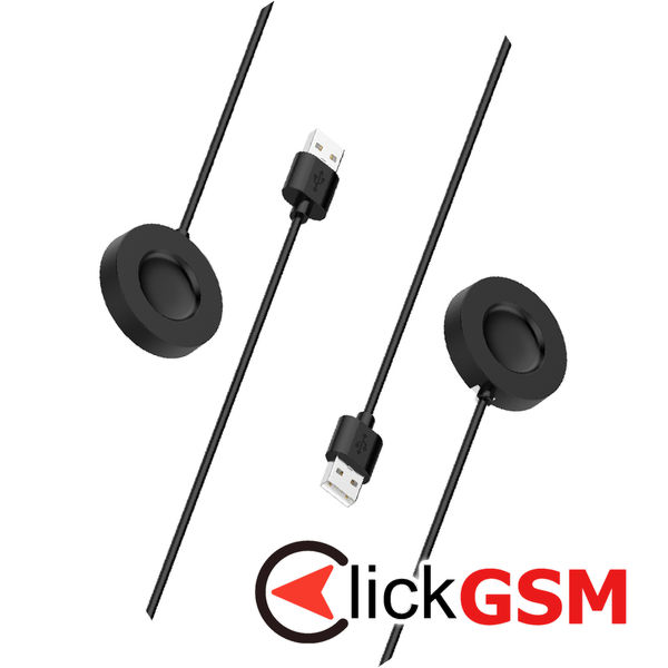 Techsuit - SmartWatch Wireless Charging Cable (TXC6) - for Xiaomi Watch S1 Pro, USB, 4W with Desk Holder - Black