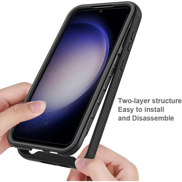 Techsuit - Defense360 Pro + Screen Protector - Samsung Galaxy S24 - Black