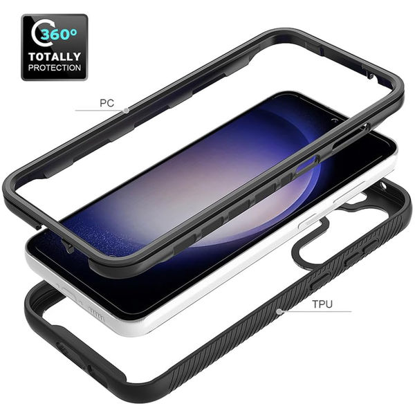 Techsuit - Defense360 Pro + Screen Protector - Samsung Galaxy S24 - Black