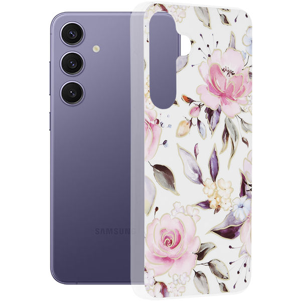 Techsuit - Marble Series - Samsung Galaxy S24 Plus - Chloe White