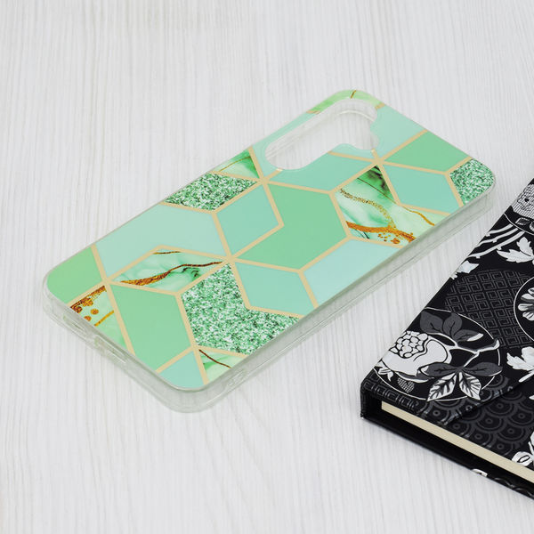 Techsuit - Marble Series - Samsung Galaxy S24 Plus - Green Hex