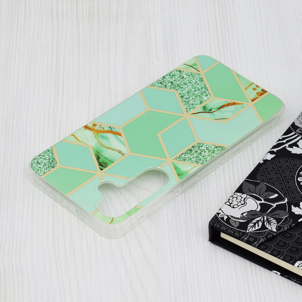 Techsuit - Marble Series - Samsung Galaxy S24 Plus - Green Hex