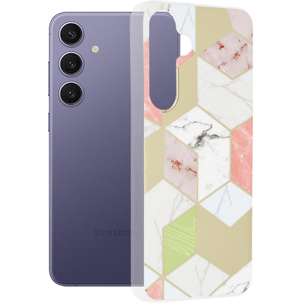 Techsuit - Marble Series - Samsung Galaxy S24 Plus - Purple Hex