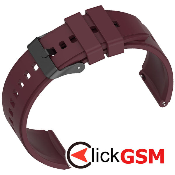 Techsuit - Watchband 20mm (W026) - Samsung Galaxy Watch 4/5/Active 2, Huawei Watch GT 3 (42mm)/GT 3 Pro (43mm) - Burgundy