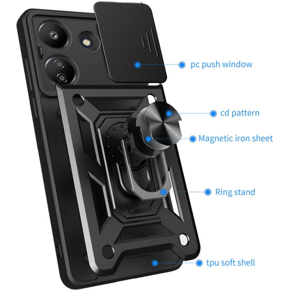 Techsuit - CamShield Series - Xiaomi Redmi 13C 4G / Poco C65 - Black