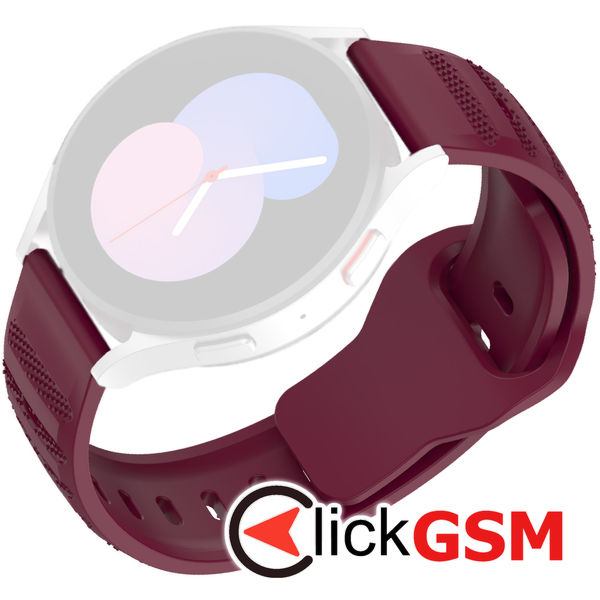 Techsuit - Watchband 20mm (W050) - Samsung Galaxy Watch 4/5/Active 2, Huawei Watch GT 3 (42mm)/GT 3 Pro (43mm) - Bordeaux