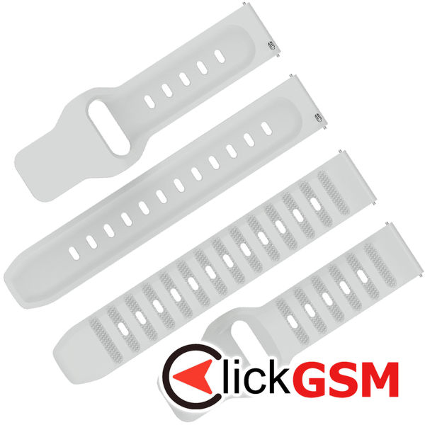 Techsuit - Watchband 20mm (W050) - Samsung Galaxy Watch 4/5/Active 2, Huawei Watch GT 3 (42mm)/GT 3 Pro (43mm) - Gray