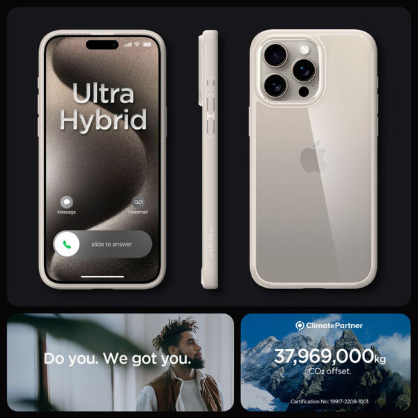 Spigen - Ultra Hybrid - iPhone 15 Pro Max - Natural Titanium
