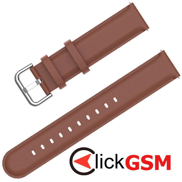 Techsuit - Watchband 22mm (W007PU) - Huawei Watch GT 2 (46mm)/GT 2 Pro/GT 3 Pro (46mm)/Ultimate, Xiaomi Watch S1 - Brown