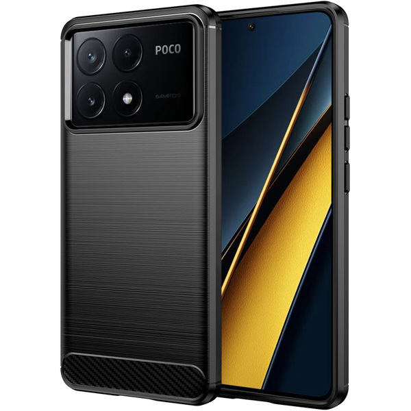 Techsuit - Carbon Silicone - Xiaomi Poco X6 Pro - Black