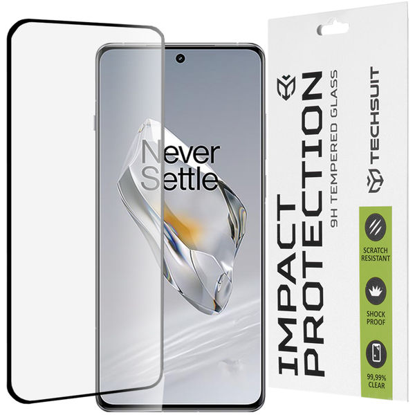 Techsuit - 111D Full Cover / Full Glue Glass / 3D Curved Screen - OnePlus 12 - Black