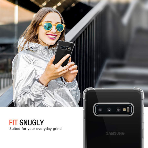 Techsuit - Shockproof Clear Silicone - Samsung Galaxy S10 - Clear