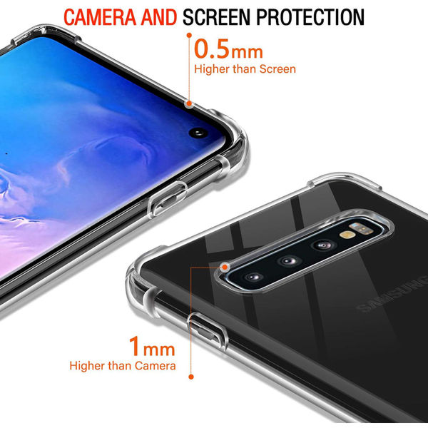 Techsuit - Shockproof Clear Silicone - Samsung Galaxy S10 - Clear