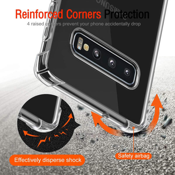 Techsuit - Shockproof Clear Silicone - Samsung Galaxy S10 - Clear