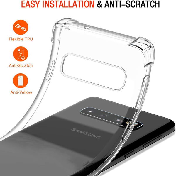 Techsuit - Shockproof Clear Silicone - Samsung Galaxy S10 - Clear