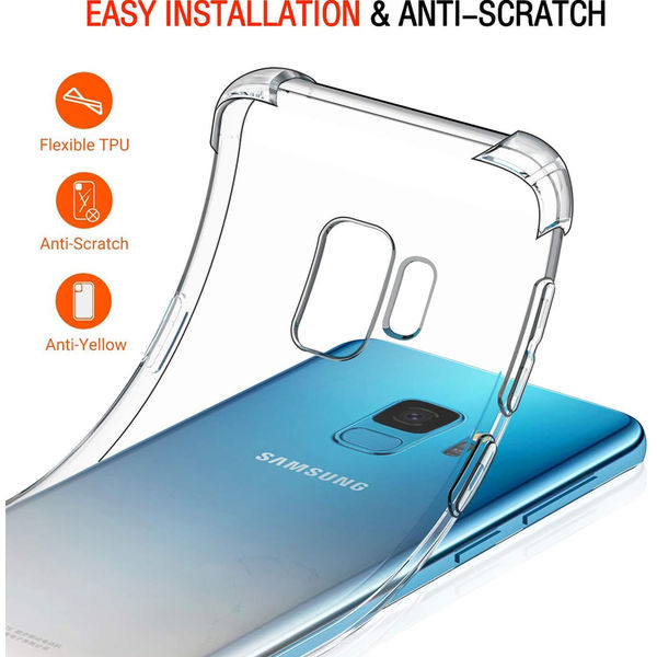 Techsuit - Shockproof Clear Silicone - Samsung Galaxy S9 - Clear