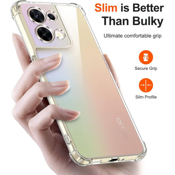 Techsuit - Shockproof Clear Silicone - Oppo Reno8 - Clear