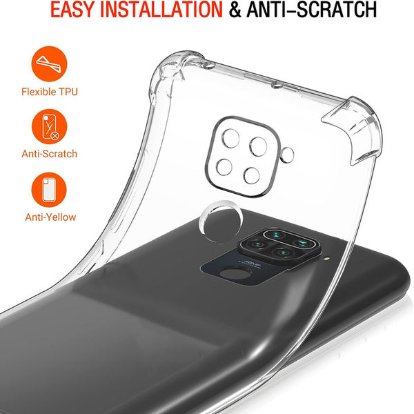 Techsuit - Shockproof Clear Silicone - Xiaomi Redmi Note 9 / Redmi 10X 4G - Clear