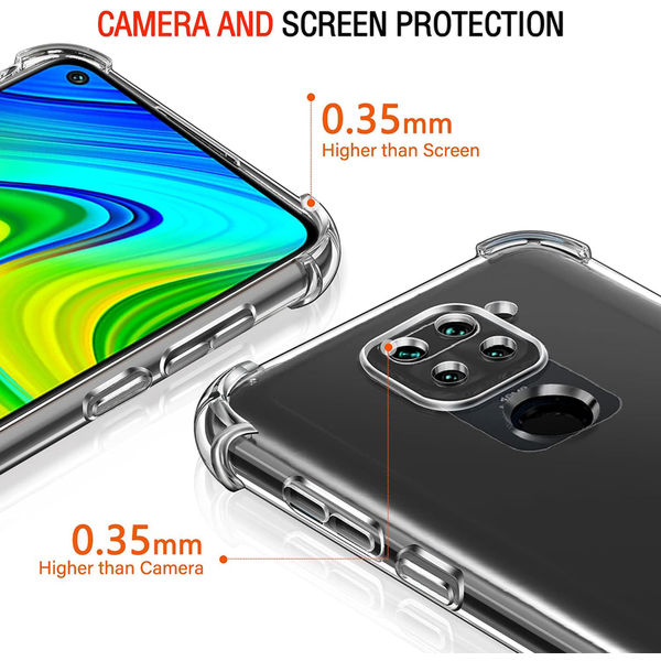 Techsuit - Shockproof Clear Silicone - Xiaomi Redmi Note 9 / Redmi 10X 4G - Clear