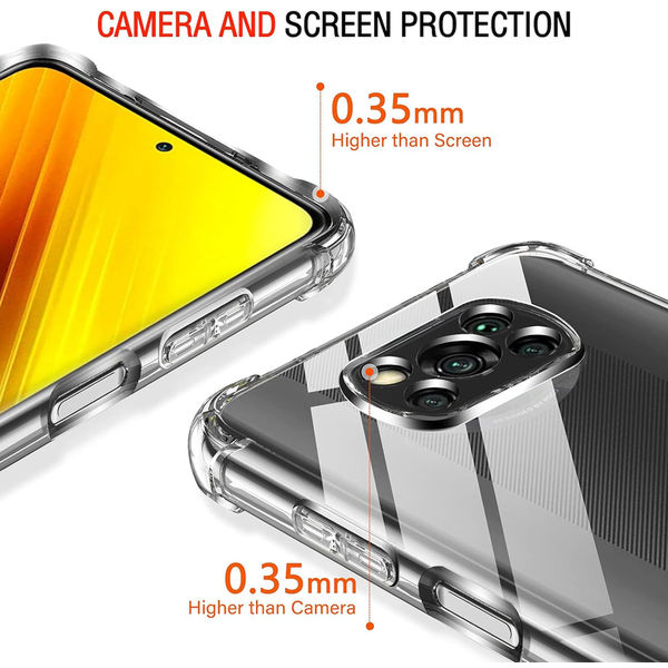 Techsuit - Shockproof Clear Silicone - Xiaomi Poco X3 / Poco X3 NFC / Poco X3 Pro - Clear