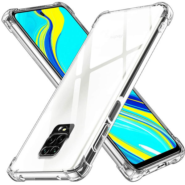 Techsuit - Shockproof Clear Silicone - Xiaomi Redmi Note 9S / Note 9 Pro / Note 9 Pro Max - Clear