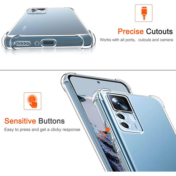Techsuit - Shockproof Clear Silicone - Xiaomi 12T / 12T Pro - Clear