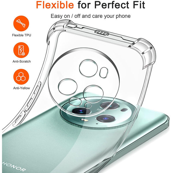 Techsuit - Shockproof Clear Silicone - Honor Magic5 Pro - Clear