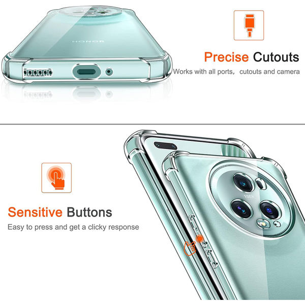 Techsuit - Shockproof Clear Silicone - Honor Magic5 Pro - Clear