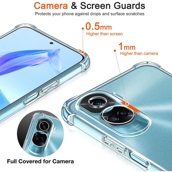 Techsuit - Shockproof Clear Silicone - Honor 90 Lite - Clear