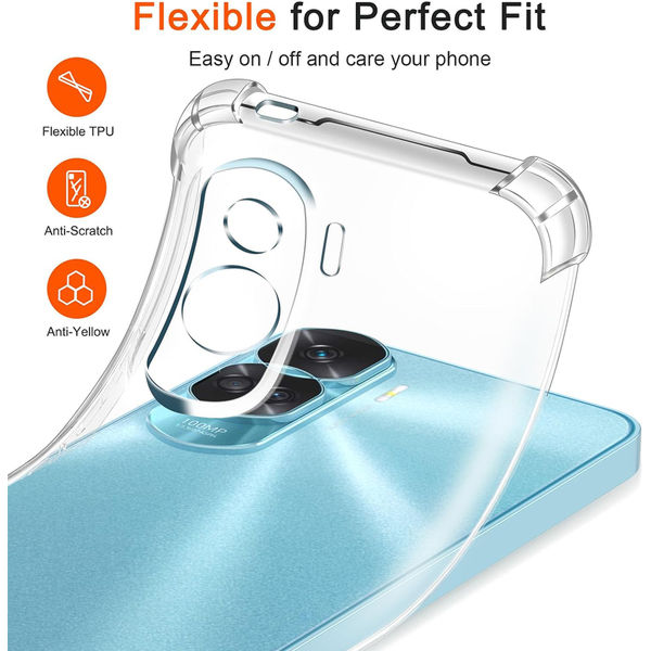 Techsuit - Shockproof Clear Silicone - Honor 90 Lite - Clear