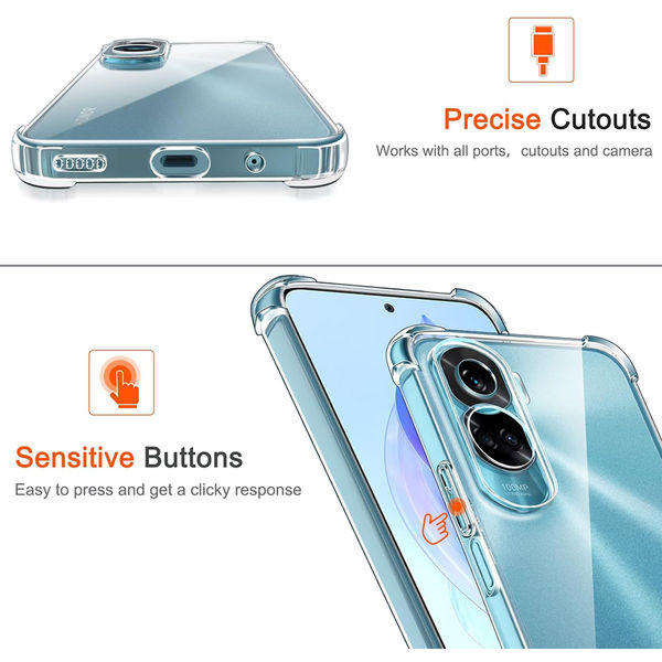 Techsuit - Shockproof Clear Silicone - Honor 90 Lite - Clear