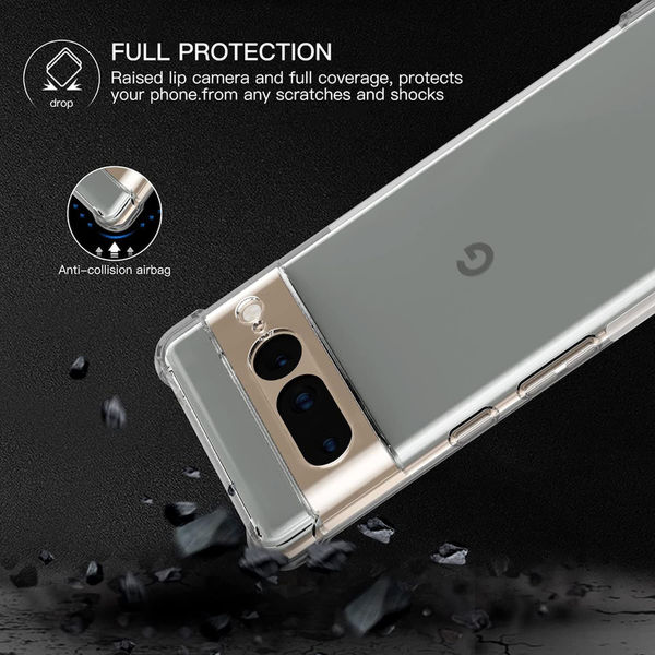 Techsuit - Shockproof Clear Silicone - Google Pixel 7 Pro - Clear