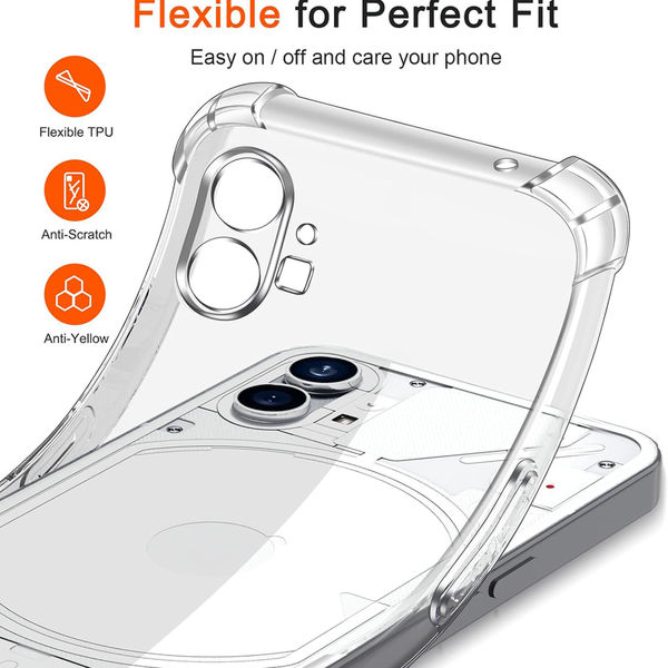 Techsuit - Shockproof Clear Silicone - Nothing Phone (1) - Clear