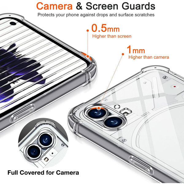 Techsuit - Shockproof Clear Silicone - Nothing Phone (1) - Clear