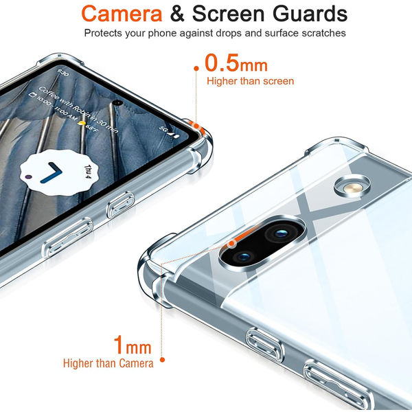 Techsuit - Shockproof Clear Silicone - Google Pixel 7a - Clear