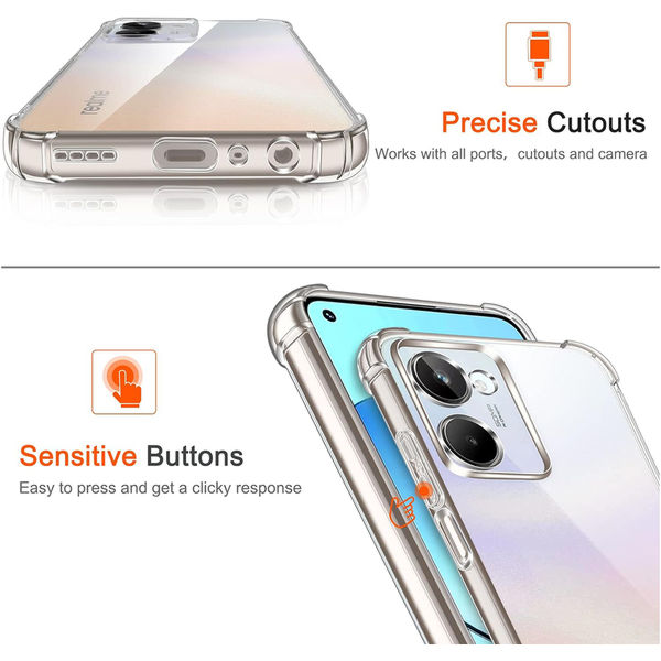 Techsuit - Shockproof Clear Silicone - Realme 10 4G - Clear