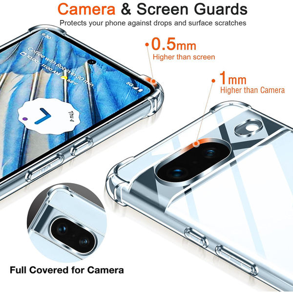 Techsuit - Shockproof Clear Silicone - Google Pixel 8a - Clear