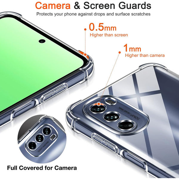 Techsuit - Shockproof Clear Silicone - Motorola Moto G31 / Moto G41 - Clear