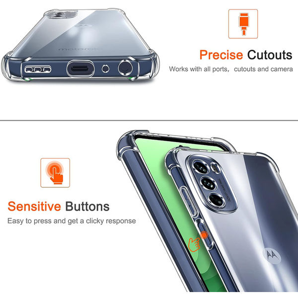 Techsuit - Shockproof Clear Silicone - Motorola Moto G31 / Moto G41 - Clear