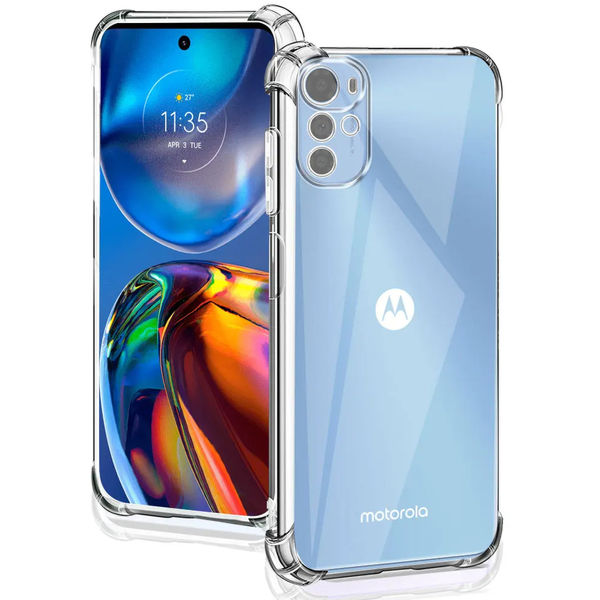 Techsuit - Shockproof Clear Silicone - Motorola Moto E32 / Moto E32s / Moto G22 - Clear
