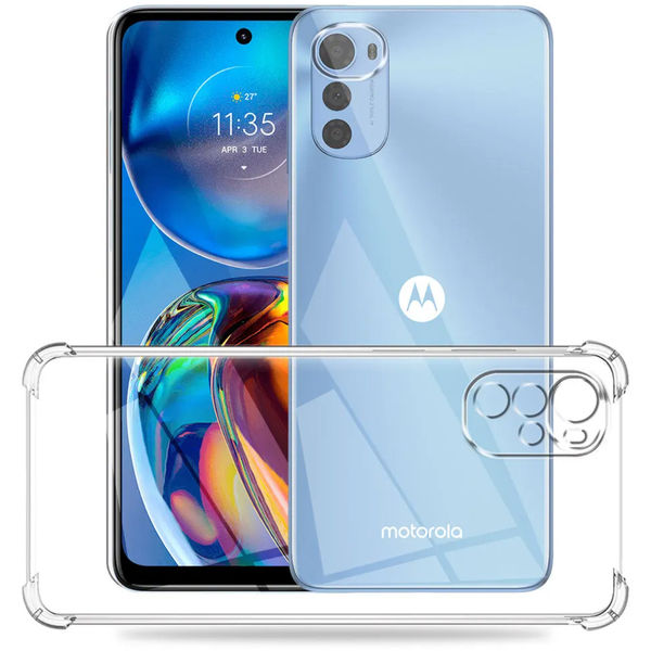 Techsuit - Shockproof Clear Silicone - Motorola Moto E32 / Moto E32s / Moto G22 - Clear