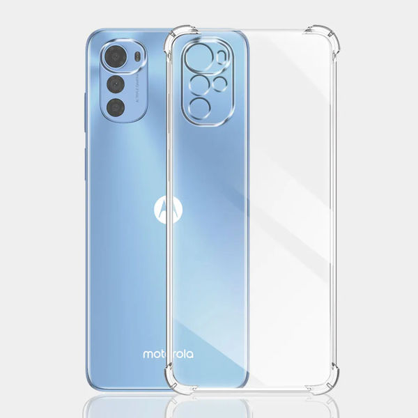 Techsuit - Shockproof Clear Silicone - Motorola Moto E32 / Moto E32s / Moto G22 - Clear