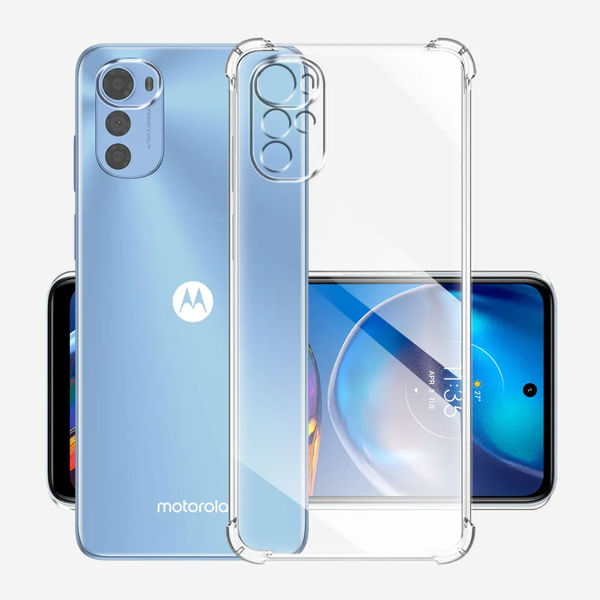 Techsuit - Shockproof Clear Silicone - Motorola Moto E32 / Moto E32s / Moto G22 - Clear