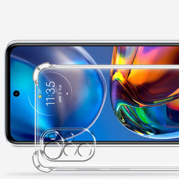 Techsuit - Shockproof Clear Silicone - Motorola Moto E32 / Moto E32s / Moto G22 - Clear